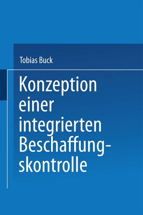 Produktbild: Konzeption einer integrierten Beschaffungskontrolle