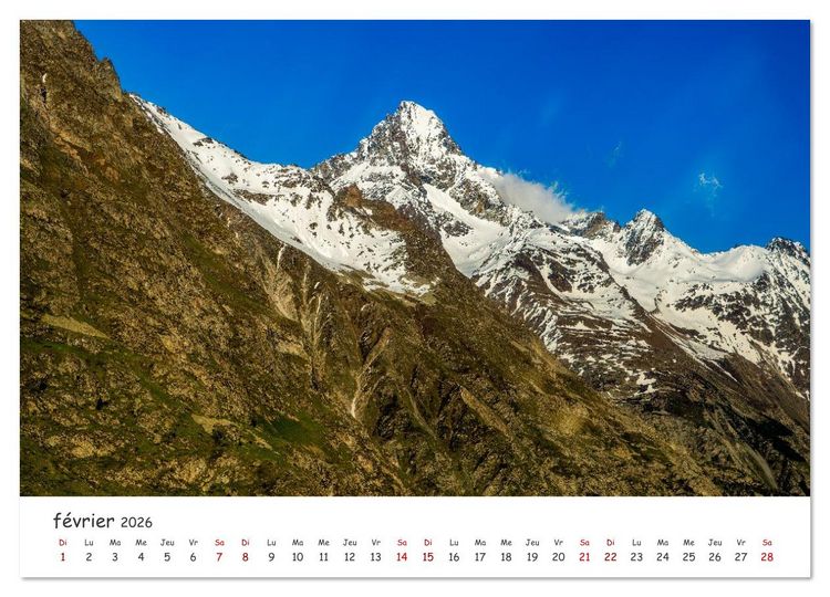Produktbild: Les hauts de Belledonne les Alpes vues du ciel (Calendrier mural 2026 DIN A4 vertical), CALVENDO calendrier mensuel