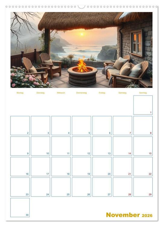 Produktbild: Cottagetr&auml;ume - Ein Jahr voller l&auml;ndlicher Magie (hochwertiger Premium Wandkalender 2026 DIN A2 hoch), Kunstdruck in Hochglanz