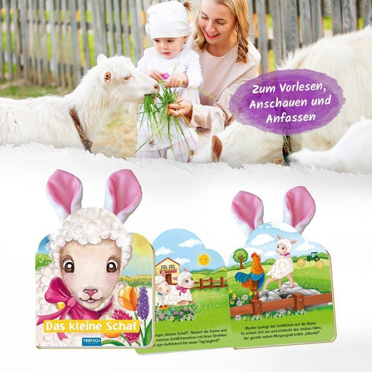 Produktbild: Tr&ouml;tsch Das kleine Schaf Kinderbuch mit Pl&uuml;schohren