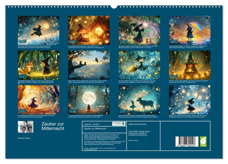 Produktbild: Zauber zur Mitternacht (hochwertiger Premium Wandkalender 2026 DIN A2 quer), Kunstdruck in Hochglanz