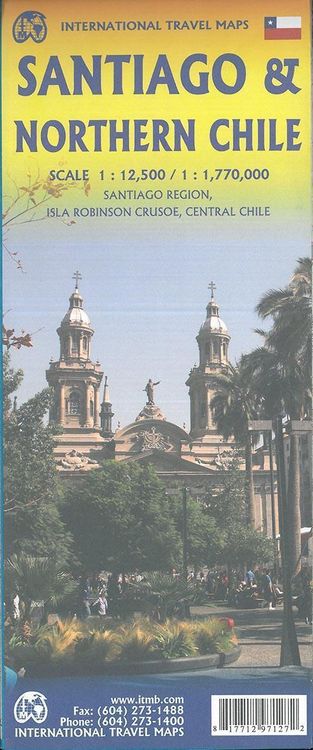 Produktbild: ITM City Map Santiago 1 : 12 500 / Northern Chile 1 : 1 770 000