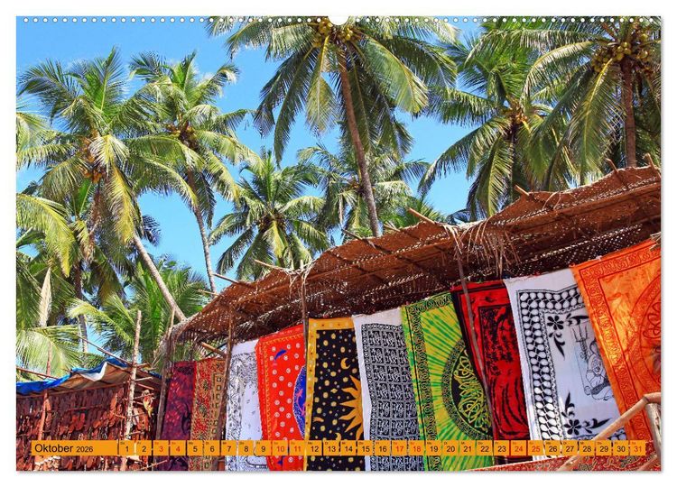 Produktbild: Indien - Goa Hindus Hippies Hare-Krishna (hochwertiger Premium Wandkalender 2026 DIN A2 quer), Kunstdruck in Hochglanz