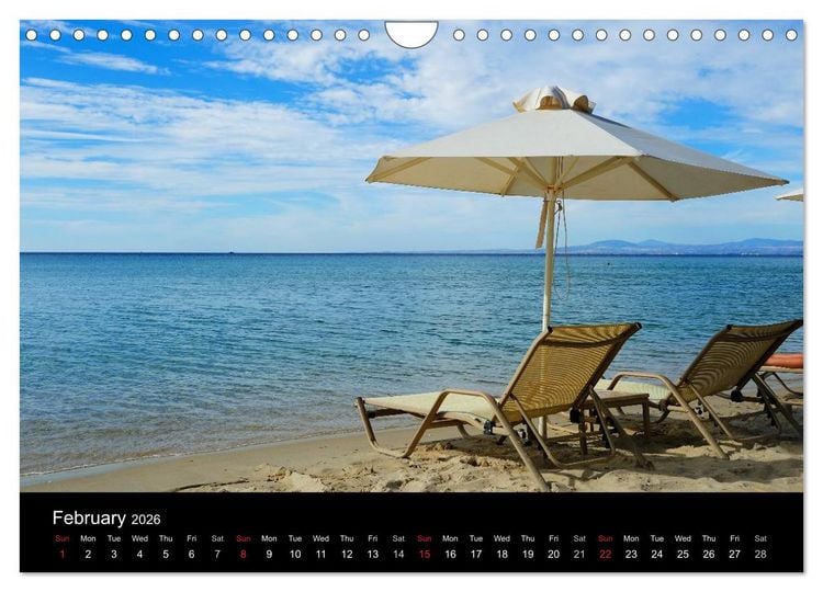 Produktbild: Chalkidiki: Kassandra, Sithonia, Athos (Wall Calendar 2026 DIN A4 landscape), CALVENDO 12 Month Wall Calendar