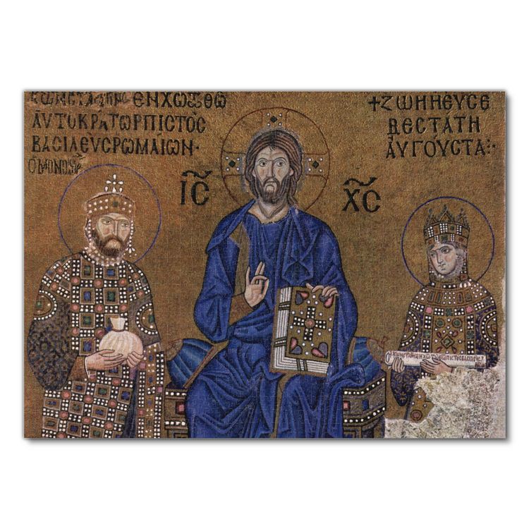 Produktbild: Lais Puzzle Byzantinischer Mosaizist um 1020 - Thronender und segnender Christus zwischen Kaiser und Kaiserin 1000 Teile