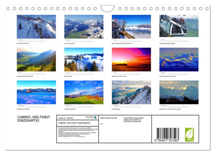 Produktbild: CABRIO, WELTWEIT EINZIGARTIG (Wandkalender 2026 DIN A4 quer), CALVENDO Monatskalender