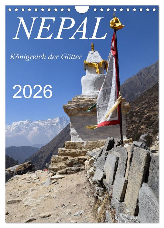 Produktbild: Nepal- K&ouml;nigreich der G&ouml;tter (Wandkalender 2026 DIN A4 hoch), CALVENDO Monatskalender