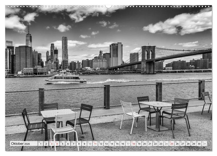 Produktbild: BROOKLYN BRIDGE Das Wahrzeichen von New York City (hochwertiger Premium Wandkalender 2026 DIN A2 quer), Kunstdruck in Hochglanz