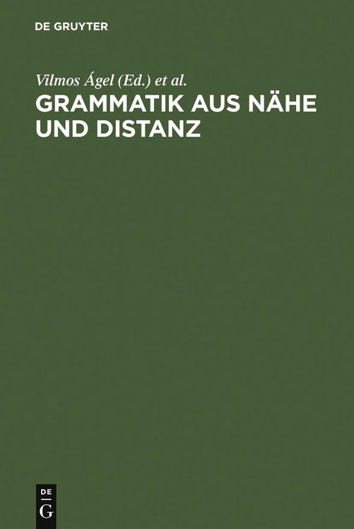 Produktbild: Grammatik aus N&auml;he und Distanz
