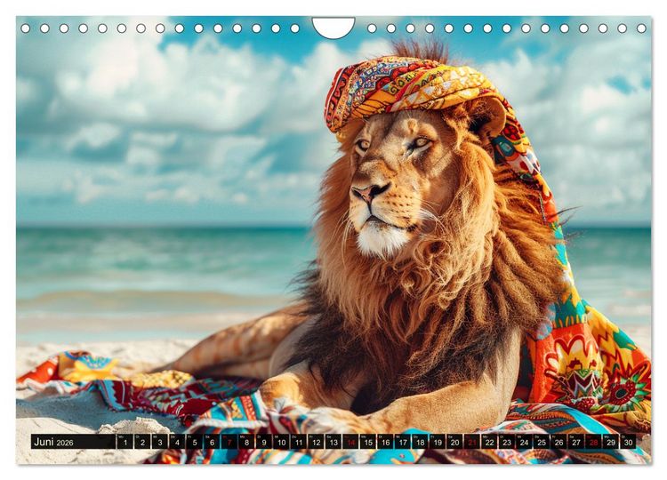 Produktbild: Savannen-Style. Stilvoller Raubkatzen-Chic (Wandkalender 2026 DIN A4 quer), CALVENDO Monatskalender
