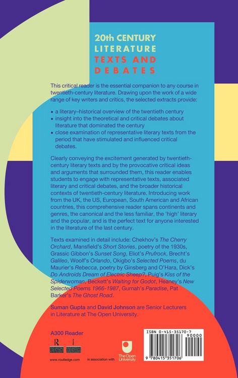 Produktbild: A Twentieth-Century Literature Reader