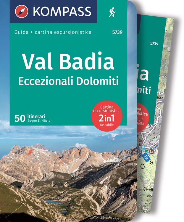 Produktbild: KOMPASS guida escursionistica Val Badia, Eccezionali Dolomiti, 50 itinerari