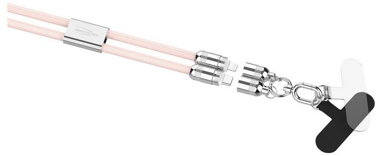 Produktbild: Ansmann USB-Kabel Apple Lightning Stecker, USB-C&reg; Stecker 1.2m Pink 1700-0189