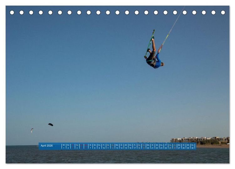 Produktbild: Kite Boarding El Gouna (Tischkalender 2026 DIN A5 quer), CALVENDO Monatskalender