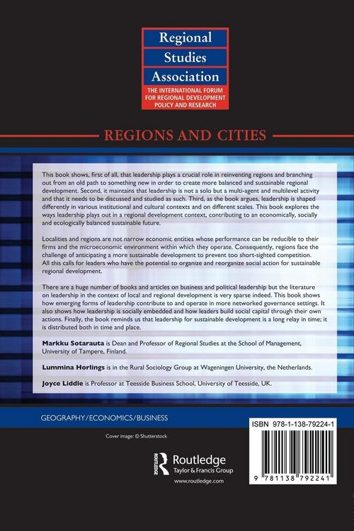 Produktbild: Leadership and Change in Sustainable Regional Development