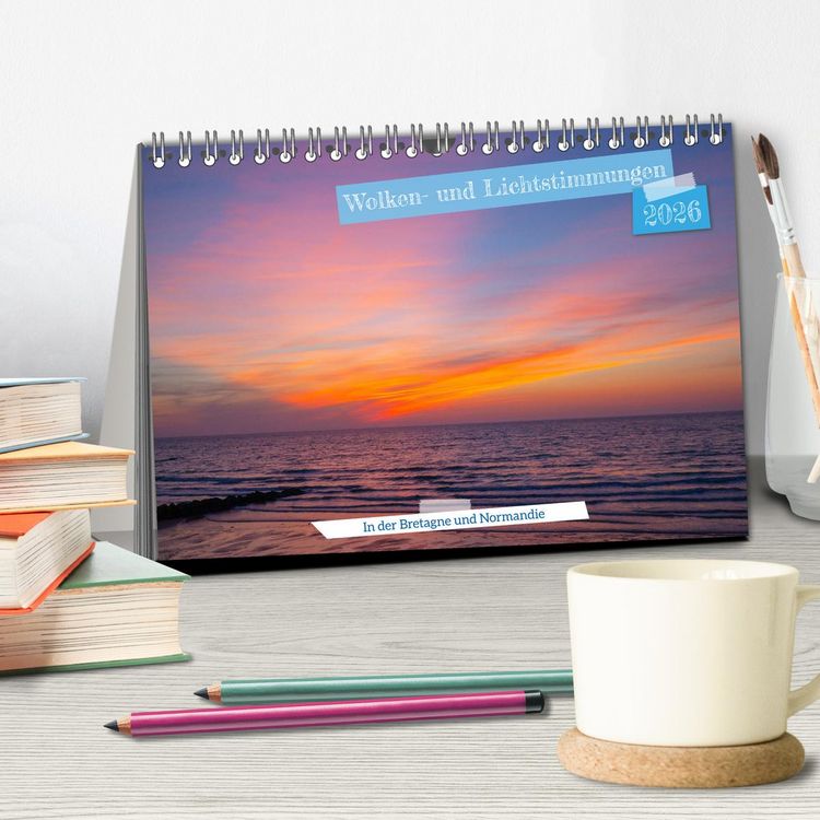 Produktbild: Wolken- und Lichtstimmungen (Tischkalender 2026 DIN A5 quer), CALVENDO Monatskalender