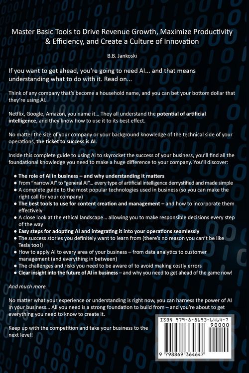 Produktbild: Artificial Intelligence For Business Master Basic Tools to Drive Revenue Growth, Maximize Productivity & Efficiency
