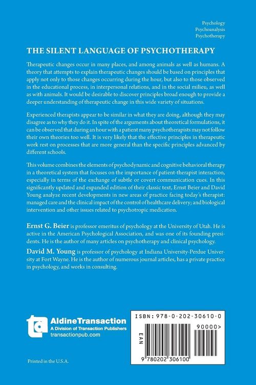 Produktbild: The Silent Language of Psychotherapy