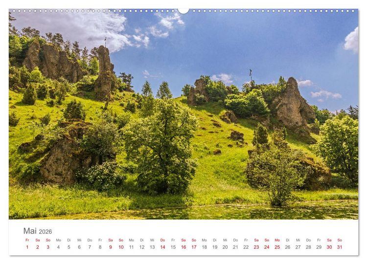 Produktbild: Wunderbare Fr&auml;nkische Schweiz (Wandkalender 2026 DIN A2 quer), CALVENDO Monatskalender