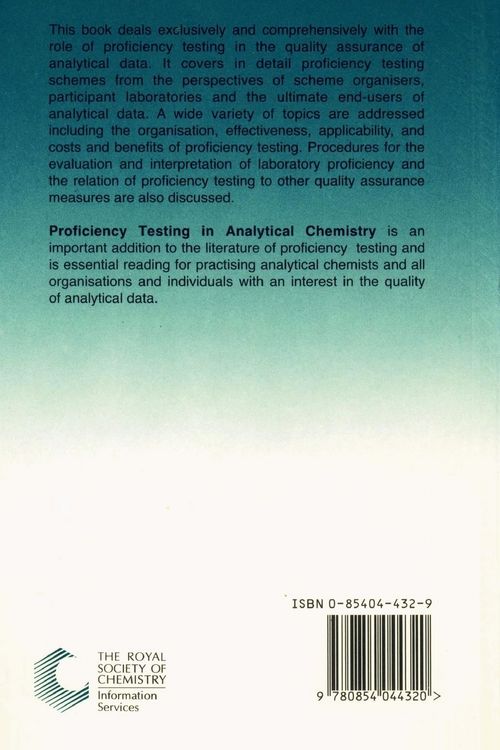 Produktbild: Proficiency Testing in Analytical Chemistry