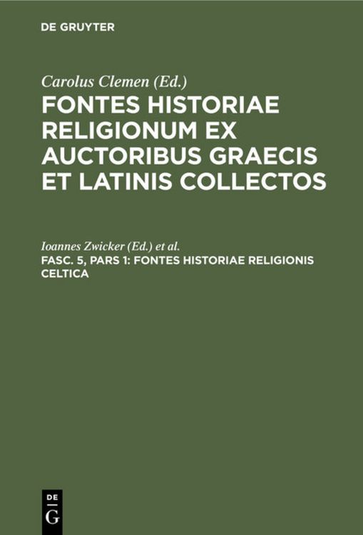 Produktbild: Fontes historiae religionis Celtica