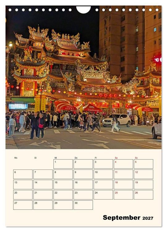 Produktbild: Taipeh &ndash; Stadt der Kontraste (Wandkalender 2027 DIN A4 hoch), CALVENDO Monatskalender