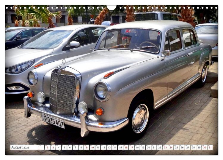 Produktbild: Best of Ponton - Der Klassiker von Mercedes-Benz in Kuba (Wandkalender 2025 DIN A3 quer), CALVENDO Monatskalender