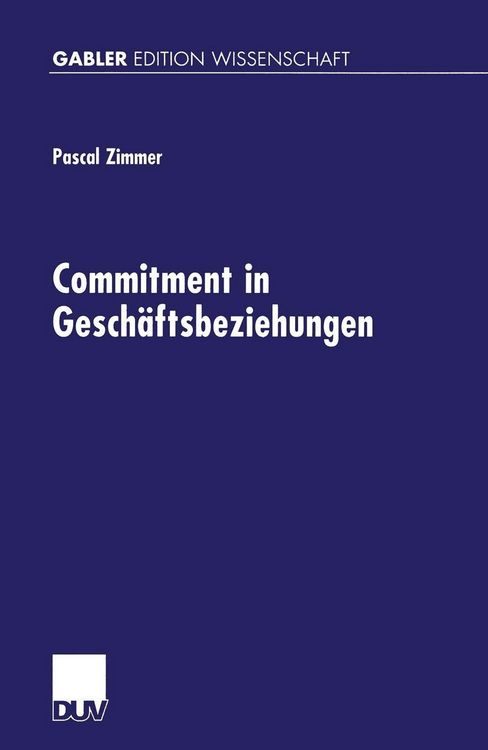 Produktbild: Commitment in Gesch&auml;ftsbeziehungen