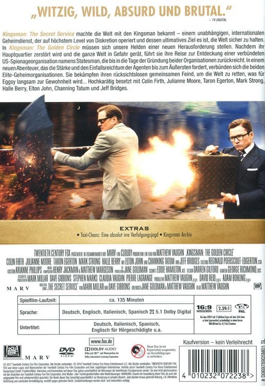 Produktbild: Kingsman - The Golden Circle