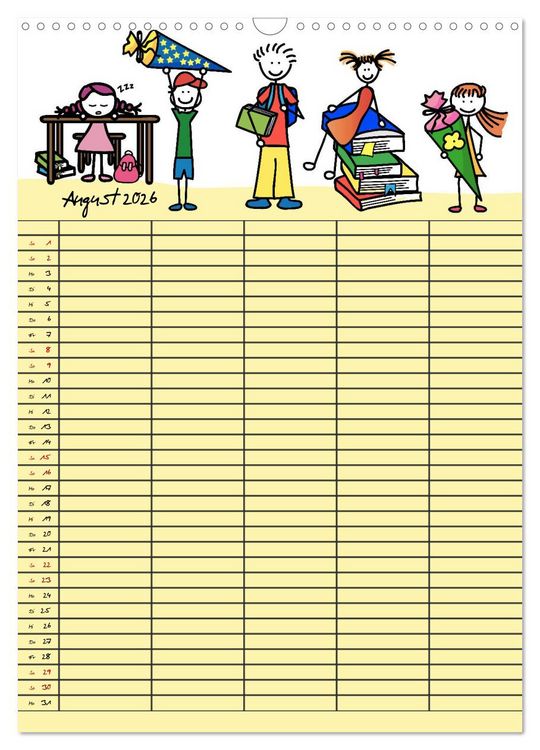 Produktbild: Fr&ouml;hlicher Familienplaner (Wandkalender 2026 DIN A3 hoch), CALVENDO Monatskalender