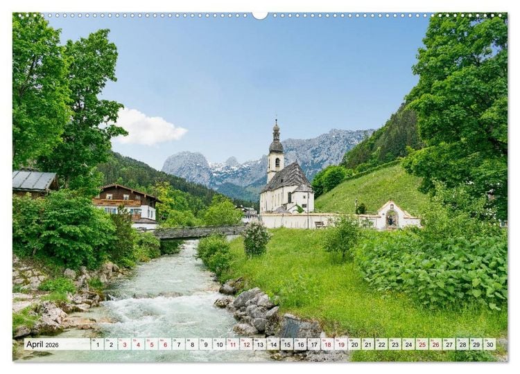 Produktbild: Wanderparadies Bayerische Alpen (Wandkalender 2026 DIN A2 quer), CALVENDO Monatskalender