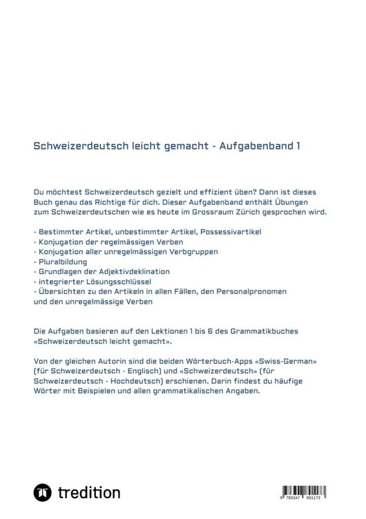 Produktbild: Schweizerdeutsch leicht gemacht - Aufgabenband 1