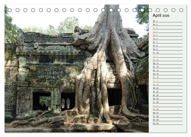 Produktbild: Asien - Thailand und Kambodscha (Tischkalender 2026 DIN A5 quer), CALVENDO Monatskalender