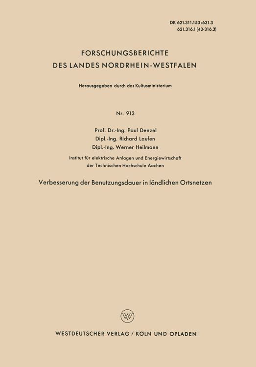 Produktbild: Verbesserung der Benutzungsdauer in l&auml;ndlichen Ortsnetzen