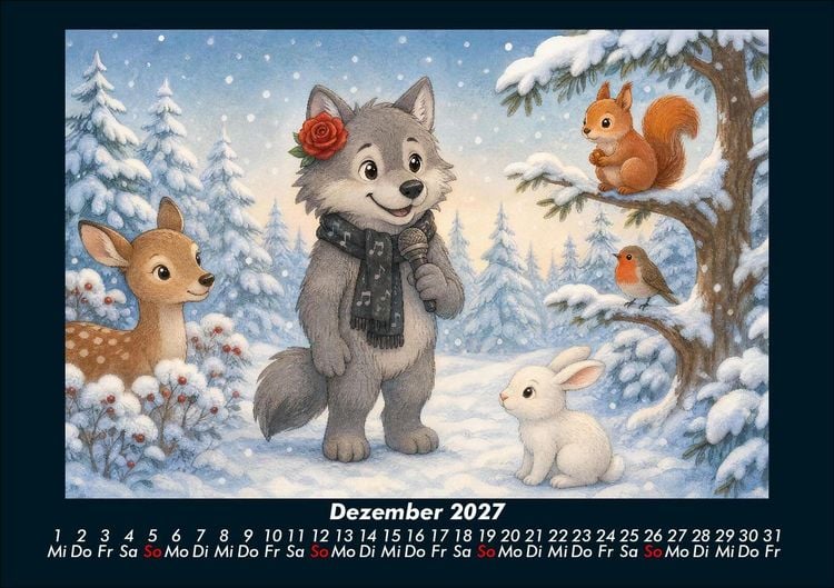 Produktbild: Rose entdeckt Tiere im Winter 2027 Fotokalender DIN A5