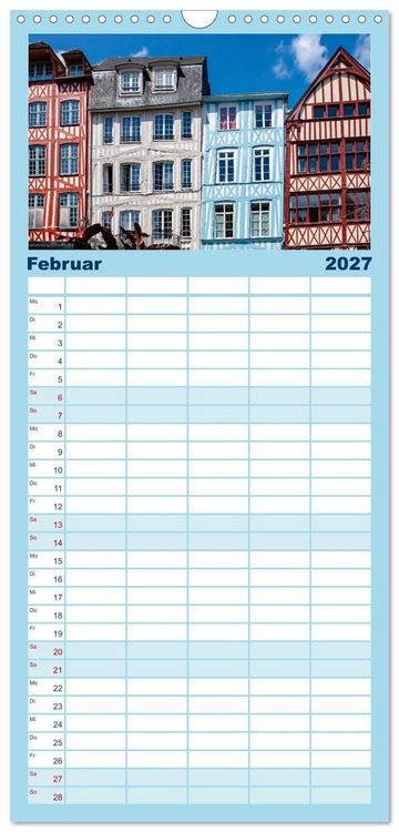 Produktbild: Familienplaner 2027 - Rouen - ein traumhaftes Reiseziel mit 5 Spalten (Wandkalender, 21 x 45 cm) CALVENDO