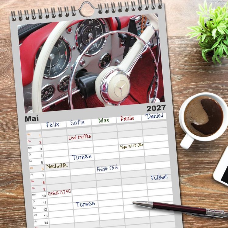Produktbild: Familienplaner 2027 - Der SL - &Auml;sthetik pur von Mercedes Benz mit 5 Spalten (Wandkalender, 21 x 45 cm) CALVENDO