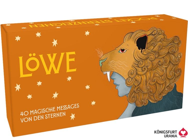 Produktbild: Sternzeichen L&ouml;we 40 Karten in Magnetschachtel mit Metallicfolie - Magische Messages von den Sternen