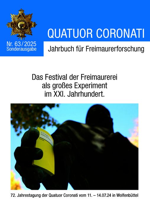Produktbild: Quatuor Coronati Jahrbuch f&uuml;r Freimaurerforschung Nr. 63/2025