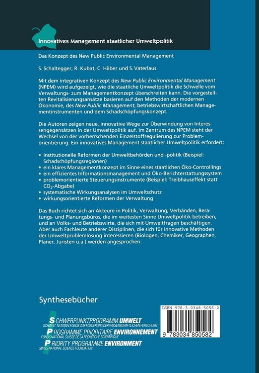 Produktbild: Innovatives Management staatlicher Umweltpolitik