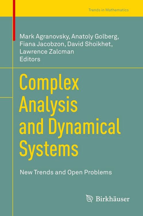 Produktbild: Complex Analysis and Dynamical Systems