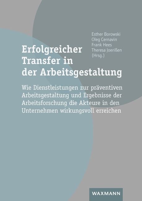 Produktbild: Erfolgreicher Transfer in der Arbeitsgestaltung