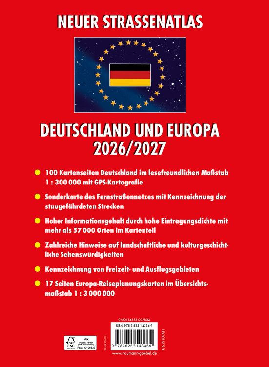 Produktbild: Neuer Stra&szlig;enatlas Deutschland/Europa 2026/2027
