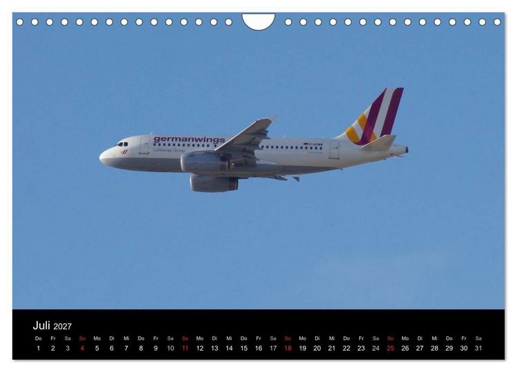Produktbild: Deutsche Airlines (Wandkalender 2027 DIN A4 quer), CALVENDO Monatskalender