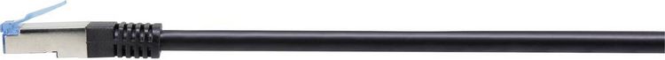 Produktbild: Renkforce RF-4673690 RJ45 Patchkabel CAT 6a S/FTP 5.00m Schwarz UV-Best&auml;ndig 1St.