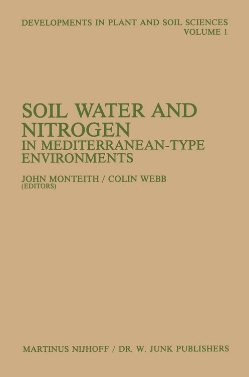 Produktbild: Soil Water and Nitrogen in Mediterranean-type Environments