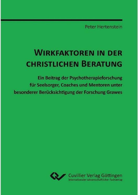 Produktbild: Wirkfaktoren in der christlichen Beratung