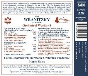 Produktbild: Wranitzky: Orchesterwerke,Vol. 8
