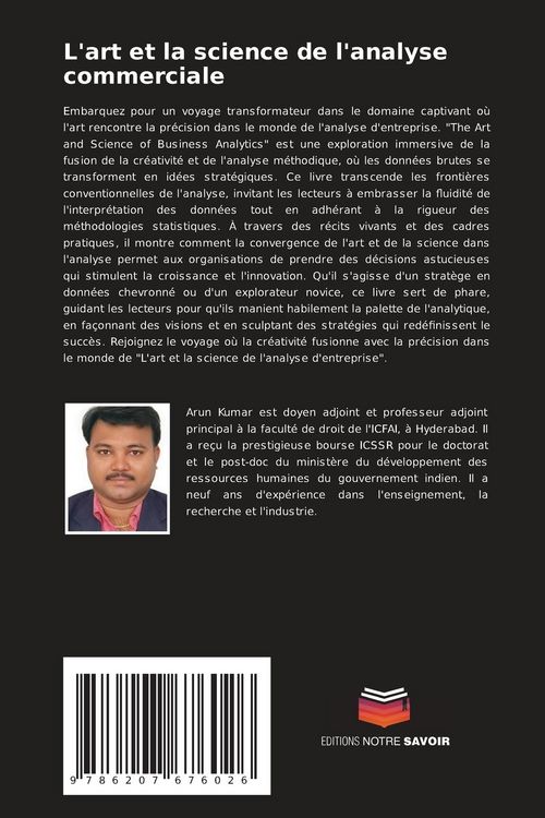 Produktbild: L'art et la science de l'analyse commerciale