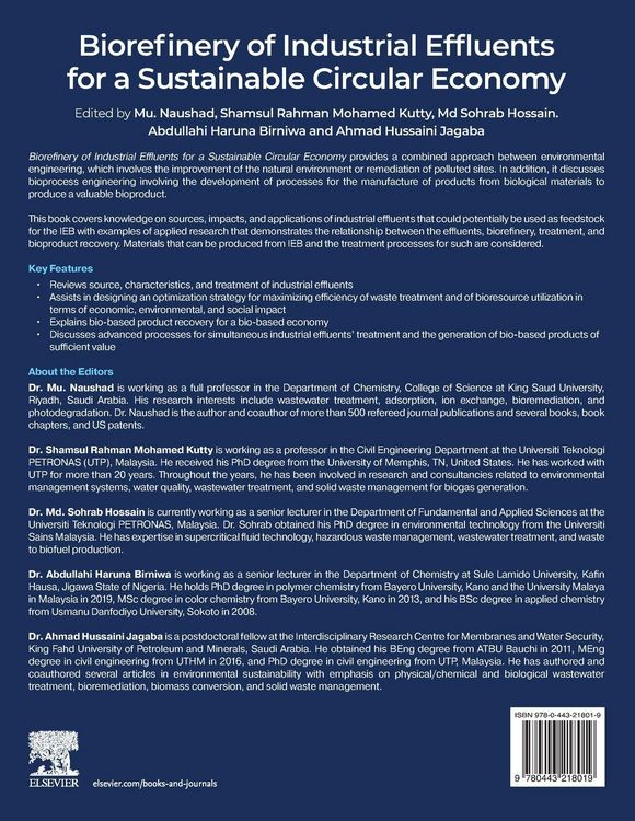 Produktbild: Biorefinery of Industrial Effluents for a Sustainable Circular Economy
